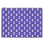 Purple  White  Abstract Pattern Cosmetic Bag (XXL)