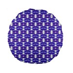 Purple  White  Abstract Pattern Standard 15  Premium Round Cushions