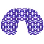 Purple  White  Abstract Pattern Travel Neck Pillow