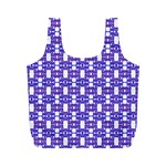 Purple  White  Abstract Pattern Full Print Recycle Bag (M)