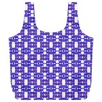 Purple  White  Abstract Pattern Full Print Recycle Bag (XL)