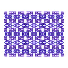 Purple  White  Abstract Pattern Double Sided Flano Blanket (mini)  by BrightVibesDesign