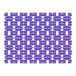 Purple  White  Abstract Pattern Double Sided Flano Blanket (Mini) 