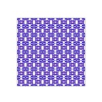 Purple  White  Abstract Pattern Satin Bandana Scarf