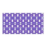 Purple  White  Abstract Pattern Satin Wrap