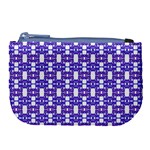 Purple  White  Abstract Pattern Large Coin Purse