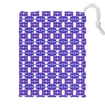 Purple  White  Abstract Pattern Drawstring Pouch (4XL)