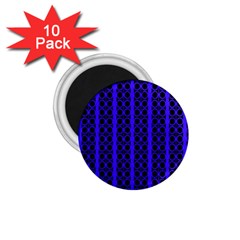 Circles Lines Black Blue 1 75  Magnets (10 Pack)  by BrightVibesDesign