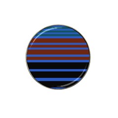 Black Stripes Blue Green Orange Hat Clip Ball Marker by BrightVibesDesign