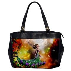 Cute Flying Fairy In The Night Oversize Office Handbag by FantasyWorld7