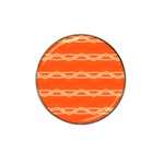 Pattern Orange Hat Clip Ball Marker (4 pack) Front