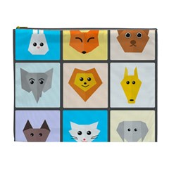 Animals Cute Flat Cute Animals Cosmetic Bag (xl) by HermanTelo