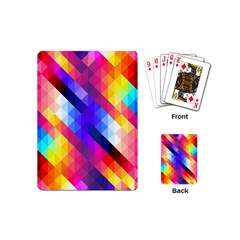 Abstract Blue Background Colorful Pattern Playing Cards Single Design (mini) by HermanTelo