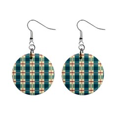 Pattern Texture Plaid Grey Mini Button Earrings by Mariart