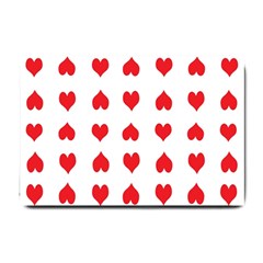 Heart Red Love Valentines Day Small Doormat  by HermanTelo