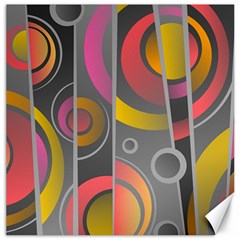 Abstract Colorful Background Grey Canvas 12  X 12  by HermanTelo