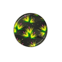 Floral Abstract Lines Hat Clip Ball Marker by HermanTelo