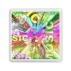 Music Abstract Sound Colorful Memory Card Reader (square) by Mariart