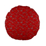 Background Abstraction Red Gray Standard 15  Premium Flano Round Cushions Back