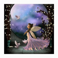 Little Fairy With Dove Medium Glasses Cloth by FantasyWorld7