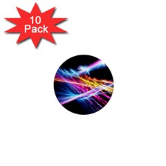 Colorful Neon Art Light Rays, Rainbow Colors 1  Mini Magnet (10 Pack)  by picsaspassion