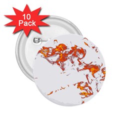 Can Walk On Fire, White Background 2 25  Buttons (10 Pack)  by picsaspassion