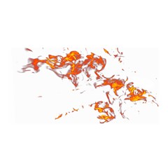 Can Walk On Fire, White Background Satin Wrap by picsaspassion