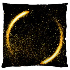 Cosmos Comet Dance, Digital Art Impression Large Flano Cushion Case (one Side) by picsaspassion