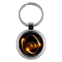 Flying Comets In The Cosmos Key Chain (round) by picsaspassion