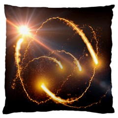 Flying Comets And Light Rays, Digital Art Standard Flano Cushion Case (two Sides) by picsaspassion