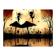 Cute Little Dancing Fairy In The Night Double Sided Flano Blanket (mini)  by FantasyWorld7