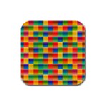 Background Colorful Abstract Rubber Square Coaster (4 pack) 