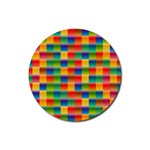 Background Colorful Abstract Rubber Coaster (Round) 