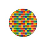 Background Colorful Abstract Magnet 3  (Round)