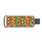 Background Colorful Abstract Portable USB Flash (One Side)