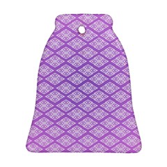 Pattern Texture Geometric Purple Bell Ornament (two Sides) by Mariart