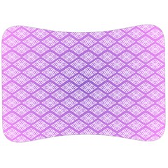 Pattern Texture Geometric Purple Velour Seat Head Rest Cushion
