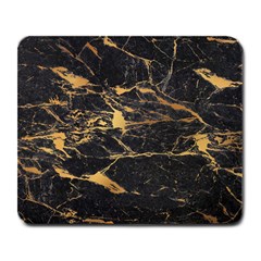 Black Marble Texture With Gold Veins Floor Background Print Luxuous Real Marble Large Mousepads by genx