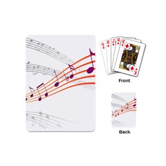 Music Notes Clef Sound Playing Cards Single Design (mini) by HermanTelo