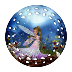 Little Fairy In The Night Round Filigree Ornament (two Sides) by FantasyWorld7