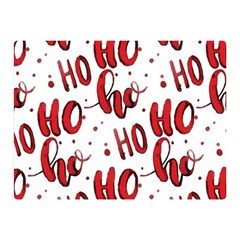 Christmas Watercolor Hohoho Red Handdrawn Holiday Organic And Naive Pattern Double Sided Flano Blanket (mini)  by genx