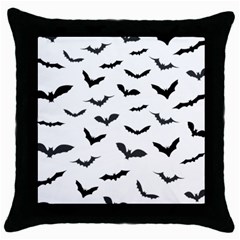 Bats Pattern Throw Pillow Case (black) by Sobalvarro