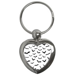 Bats Pattern Key Chain (heart) by Sobalvarro