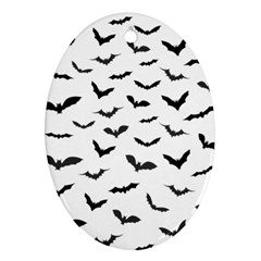 Bats Pattern Ornament (oval) by Sobalvarro