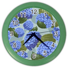 Hydrangea  Color Wall Clock by Sobalvarro