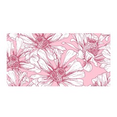 Pink Flowers Satin Wrap by Sobalvarro