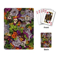 Halloween Doodle Vector Seamless Pattern Playing Cards Single Design (rectangle) by Sobalvarro