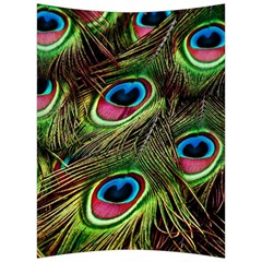 Peacock Feathers Color Plumage Back Support Cushion by Celenk