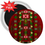 In Time For The Season Of Christmas An Jule 3  Magnets (10 pack) 