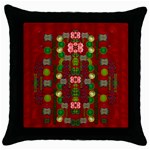 In Time For The Season Of Christmas An Jule Throw Pillow Case (Black)